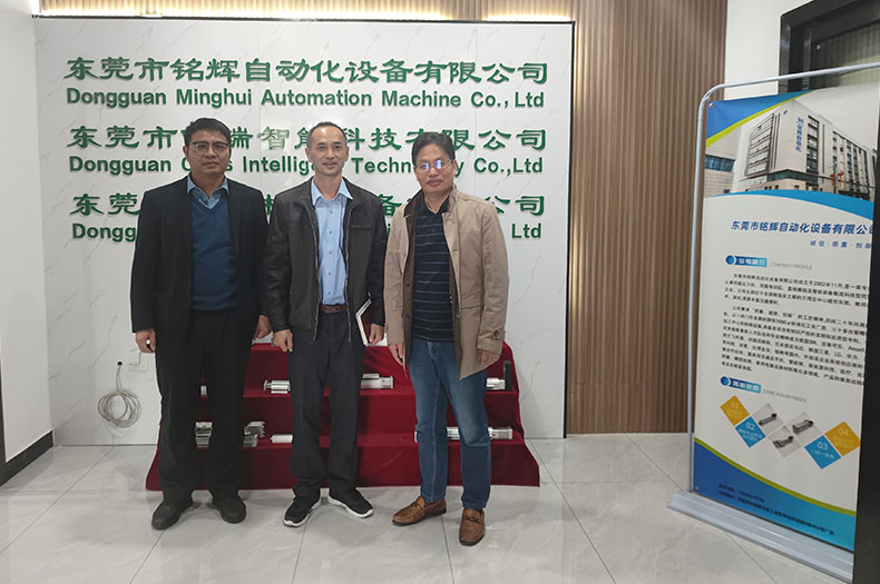 中堂经信局黎局长调研铭辉电动缸，共话自动化发展新机