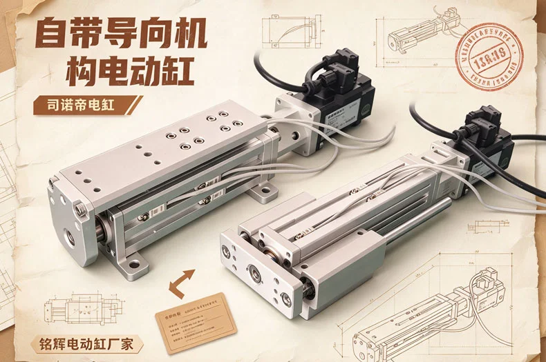自带导向机构的电动缸有几种?导轨式/导杆式对比与选型